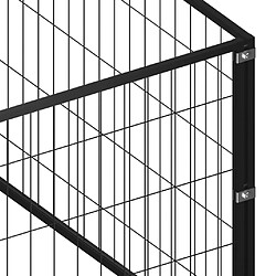 helloshop26 - Chenil Extérieur Noir 24 mÂ² pas cher