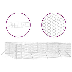 vidaXL Chenil d'extérieur - 8x8x2 m