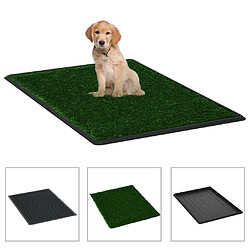 vidaXL Tapis avec plateau et gazon - 2 pcs