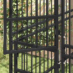 Avis vidaXL Chenil d'extérieur - Acier 7,37 m²