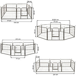 Helloshop26 Enclos modulable 60 cm - Gris