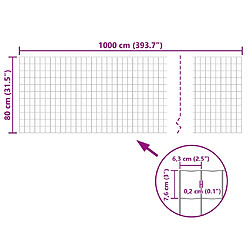 VidaXL Clôture Euro Acier - Vert 10x0,8 m pas cher