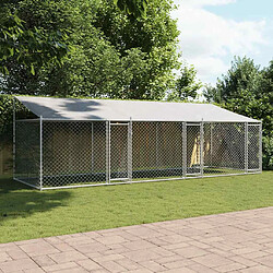 Avis vidaXL Cage pour chien avec toit 6x2x2m