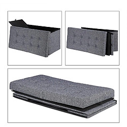 Helloshop26 Banquette avec rangement pliable gris 13_0000373