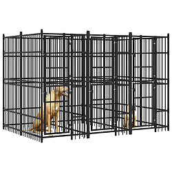 Acheter vidaXL Chenil d'extérieur - Acier 7,37 m²