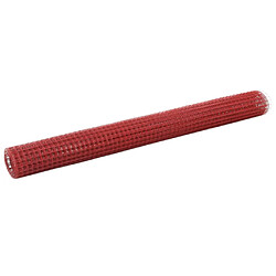 vidaXL Grillage Acier 25x1,5 m Rouge