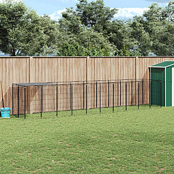 vidaXL Chenil Noir 6.05 m²