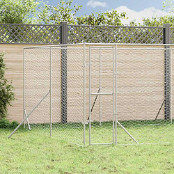 vidaXL Chenil d'extérieur - 8x8x2 m