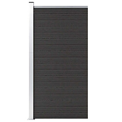 Avis vidaXL Panneau de clôture WPC 95x186 cm Noir
