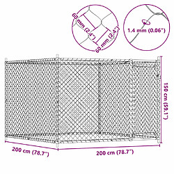 vidaXL Cage Acier Galvanisé - 2x2x1,5 m pas cher
