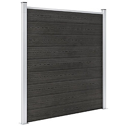 vidaXL Clôture de jardin WPC 180x186 cm - Gris