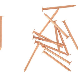 Pointe cuivre rouge tête plate