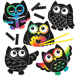 Baker Ross Aimants chouettes à gratter (Paquet de 10)