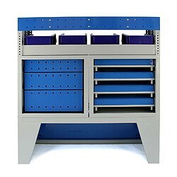 Avis Monstershop Rayonnage Métallique en Acier Bleu Pour Van Fourgon Camion Rangement Étagères