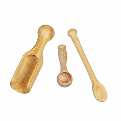 ECODIS 3 Cuillères Bois Cosmétiques