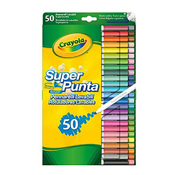 Crayola Coffret de marqueurs - 50 pièces Coffret de marqueurs - en feutre - dessin - dès 3 ans