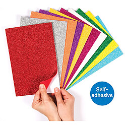 Avis Feuilles de mousse pailletées - Rouge