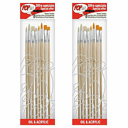 PEBEO 16 pinceaux brosse polyamide et soie