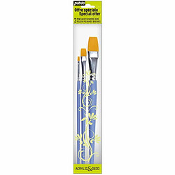 Pebeo Set de Pinceaux Plats Polyamide