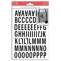 Toga Lettres thermocollantes vinyle - Noir
