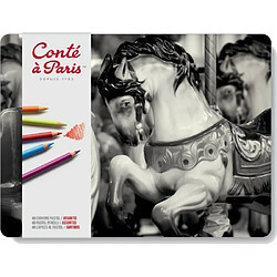 Conte à Paris Coffret Crayons Pastel - 48 Couleurs Assortis