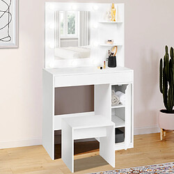 Idmarket Market Coiffeuse ZELIA LED