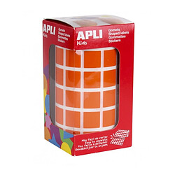 Apli Rouleau de gommettes carrées - Orange