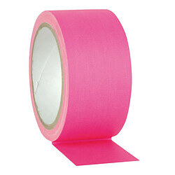 Showtec Ruban gaffeur - Rose fluo Ruban adhésif gaffeur - en tissu - couleur rose fluo