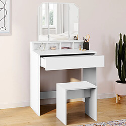 Idmarket Market Coiffeuse ZELIA 3 Miroirs