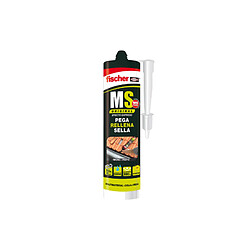 Fischer Mastic d'étanchéité silicone en cartouche - Noir Mastic d'étanchéité silicone - Adhésif - Sans solvant - Résistant à l'eau - Noir