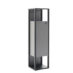 pegane Commode haute Mélamine Gris