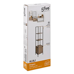 Avis Vente-unique Colonne de salle de bain Aliaj - Bois foncé