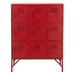 Mes Commode industrielle métal - Rouge