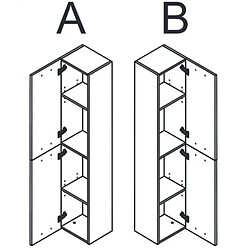 Pegane Colonne de salle de bain - Chêne