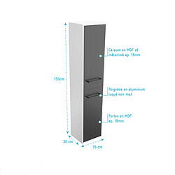 Acheter Aurlane STRUCTURA F17 - Meuble colonne salle de bain - Blanc mat