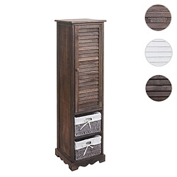 Mendler HWC-H20 Commode Salle de Bain - Shabby Marron