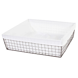 Mendler Lot de 4 Paniers Tanta - Métal et tissu