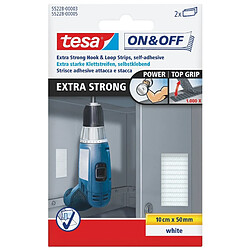 Tesa Bandelette auto-agrippante - Blanc