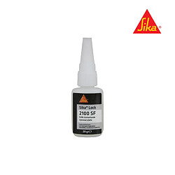 Sika Sikalock 2100 sf colle cyanoacrylate - Transparent Colle cyanoacrylate pour cuir - Prise 10 min - Sans solvant - Transparent