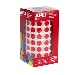 Apli Gommettes adhésives rondes - Rouge