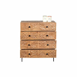 BOIS & CHIFFONS Commode 4 tiroirs - Manguier Sculture pas cher