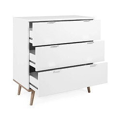 Acheter Finori Commode Göteborg 1 - Blanc et chêne sonoma