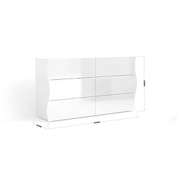 Acheter Alter Commode 6 tiroirs - Blanc