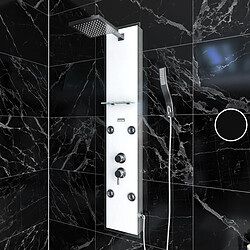 Aurlane Colonne de Douche Hydromassante Blanc pas cher