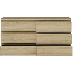 Avis Chelsea commode 6 tiroirs - Chêne