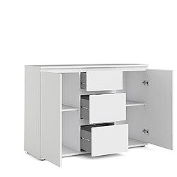 Alter Buffet avec portes et tiroirs, coloris blanc, 119,45 x 83,7 x 40 cm