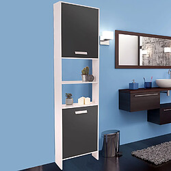 IDMARKET Lea - Blanc Portes Grises