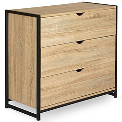 Idmarket MARKET DETROIT Commode - Bois et Métal Noir