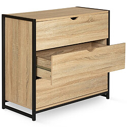 Acheter Idmarket MARKET DETROIT Commode - Bois et Métal Noir