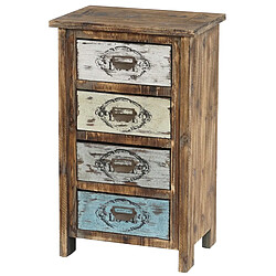 Mendler Commode Cadiz shabby chic - Multicolore